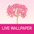 Falling Flowers Red Live Wallpaper Logo