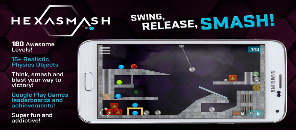 Download Hexasmash Pro - a unique game like "Hexa pendulum" for Android!