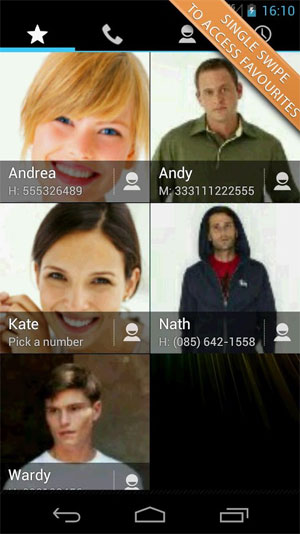 Swipe Dialer Pro Android - Android application dialer