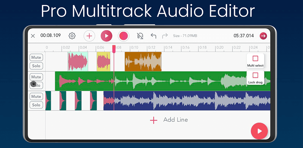 Pro Audio Editor - Music Mixer