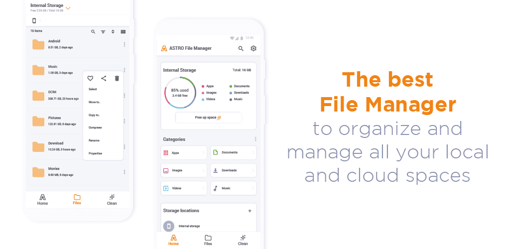 ASTRO File Manager Storage Organizer