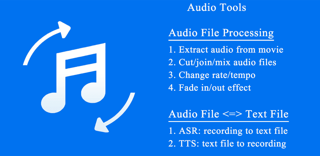 Audio MP3 Cut Mix Merge & Speech to Text & TTS