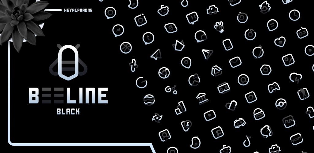 BeeLine Black IconPack 