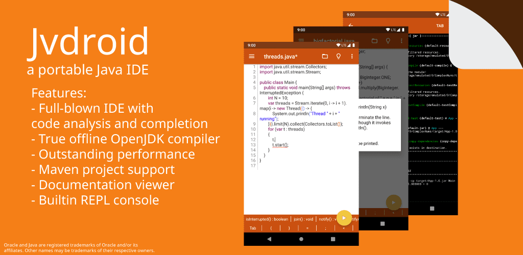 Jvdroid - IDE for Java