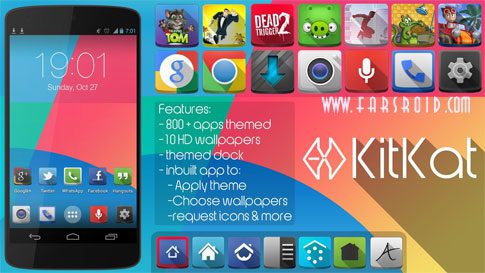 KitKat (Apex Nova Adw theme) 1.0.0 - A theme for Android devices