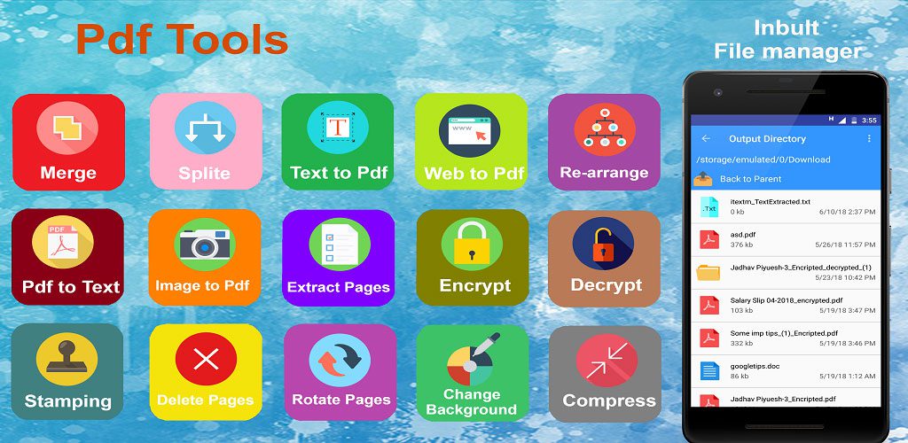 Pdf Tool - Merge, Split, Watermark, Encrypt