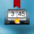 3d flip clock a weather logo