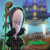 addams family mystery mansion logo