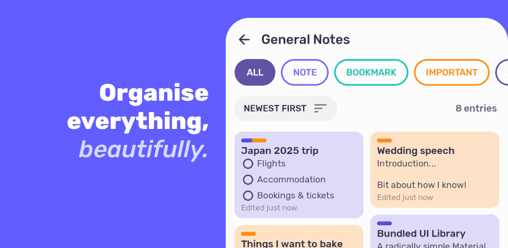 Bundled Notes - notes, writing, lists, to-do