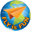 fly is fun aviation navigation logo