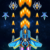 galaxy sky shooting logo