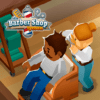 idle barber shop tycoon logo