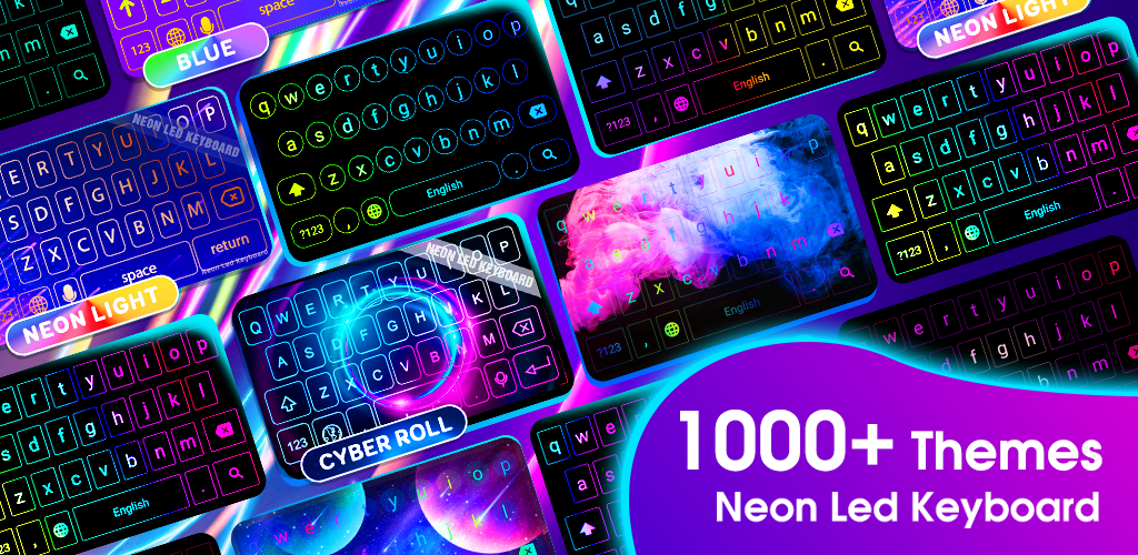 Neon LED Keyboard - RGB Lighting Colors