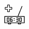 radio alarm clock android logo