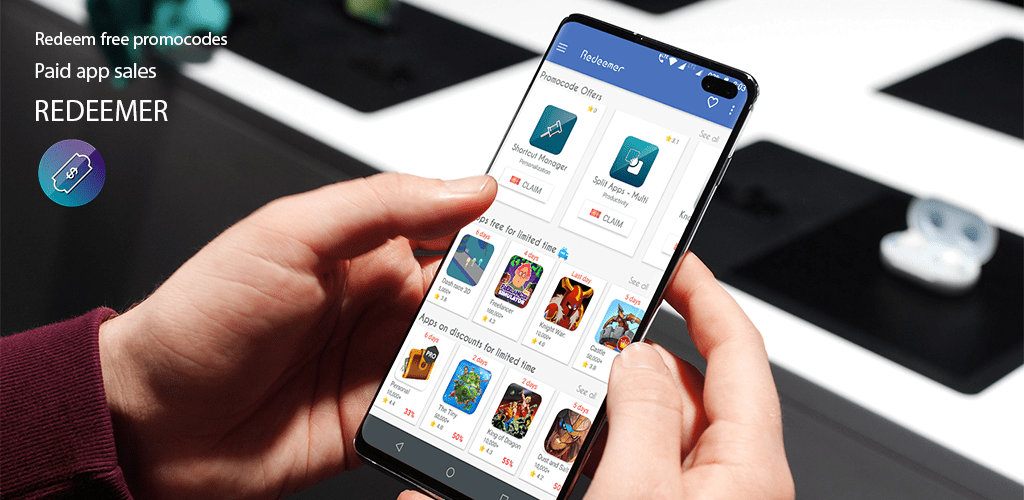 Redeemer - free promocodes & paid apps sales