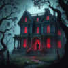 scary mansion horror game 3d logo