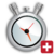 stopwatch timer plus logo
