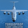 turboprop flight simulator 3d logo