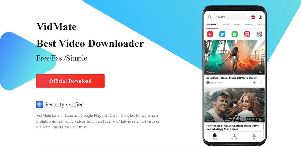 VidMate 5.3346 – профессиональное приложение «легкое скачивание видео с YouTube» для Android 5 VidMate - HD Video & Music Downloader