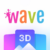 wave live wallpapers maker 3d logo